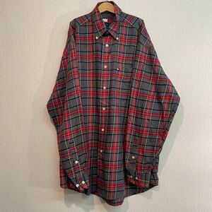 トミーヒルフィガー TOMMY HILFIGER ビンテージ 90s ワンポイント フラッグ ロゴ刺繍 ボタンダウンBDシャツ S USA古着 長袖 マルチチェック