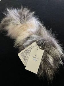  unused ¥23.000+ tax Lanvin on The blue fox fur cuffs arm ring arm warmer silver fox 