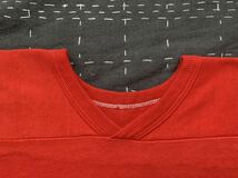 70s 80s Russell vintage フットボール Tシャツ ビンテージ 無地 ナンバリング 3桁 赤 レッド ラッセル_画像5