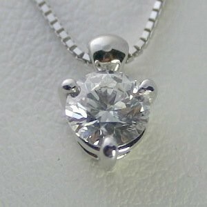 ダイヤモンド ネックレス 一粒 新品 プラチナ 0.3カラット 鑑定書付 0.329ct Gカラー I1クラス EXカット H&C CGL