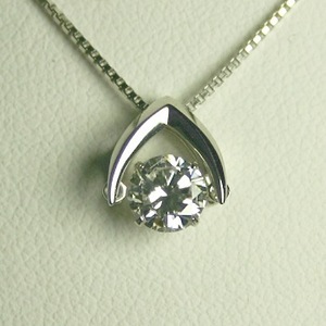 ダンシングストーン ダイヤモンド ネックレス 一粒 0.3ct 鑑定書付 0.30ctup Hカラー FLクラス 3EXカット H&C CGL