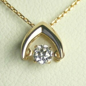 ダイヤモンド ネックレス 一粒 ゴールド 0.2カラット 鑑定書付 0.255ct Fカラー VVS1クラス 3EXカット H&C CGL