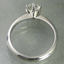 婚約指輪 シンプル エンゲージリング ダイヤモンド 0.3カラット プラチナ 鑑定書付 0.341ct Eカラー SI2クラス 3EXカット H&C CGL_画像2