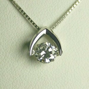 ダンシングストーン ネックレス ダイヤモンド プラチナ 0.2カラット 鑑定書付 0.28ct Fカラー VS1クラス 3EXカット GIA