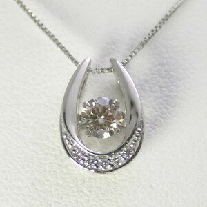 ネックレス ダイヤモンド 一粒 プラチナ 0.3カラット 鑑定書付 0.303ct Fカラー SI2クラス EXカット CGL