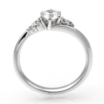 婚約指輪 プラチナ ダイヤモンド リング 0.2カラット 鑑定書付 0.280ct Dカラー VVS1クラス 3EXカット H&C CGL_画像2