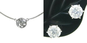 ダイヤモンド ネックレス ピアス 0.80ct Dカラー VVS2クラス 3EXカット 1.0ctup Dカラー SIクラス 3EXカット GIA