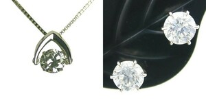 ダイヤモンド ネックレス ピアス 0.39ct Dカラー VVS1クラス 3EXカット 0.6ctup Dカラー VSクラス 3EXカット GIA