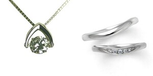 ダイヤモンド ネックレス 婚約 結婚指輪 3セット 安い プラチナ 0.2カラット 鑑定書付 0.211ct Dカラー VS1クラス 3EXカット H&C CGL