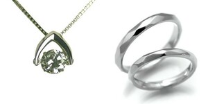 ダイヤモンド ネックレス 婚約 結婚指輪 3セット 安い プラチナ 0.3カラット 鑑定書付 0.326ct Dカラー VS1クラス 3EXカット H&C CGL