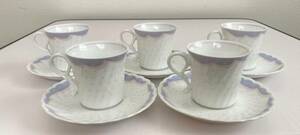 maple WHITE CHINA カップ＆ソーサー 5客セット 水玉　ゆめかわ♪