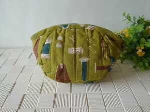 *** hand made make-up pouch [ Cafe green color ] ***