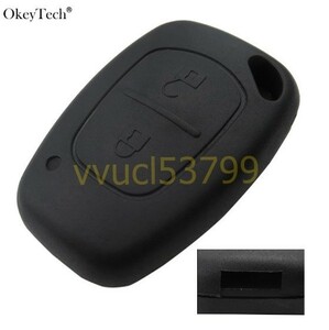 R1687：★人気商品★Okeytech 2 ボタンリモート車のキーシェルケース Fob カバールノートラフィックマスター Vivaro Movano カングー日産