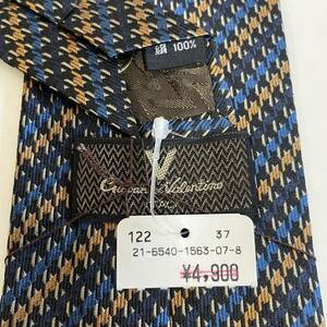 VALENTINO( Valentino ) navy stripe necktie new goods unused tag attaching 