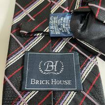 BRICK HOUSE by TOKYO SHIRT（ブリックハウス） 黒赤チェックネクタイ_画像1