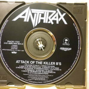 『Anthrax/Attack Of The Killer B's+1(1991)』(1992年発売,PHCR-1731,廃盤,国内盤帯付,歌詞対訳付,Bring The Noise,I'm The Man '91)の画像3