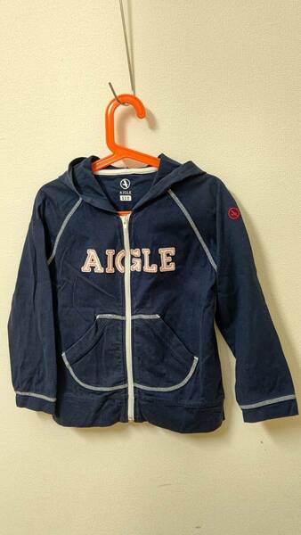 キッズ　AIGLE 薄手パーカー　110 フルジップパーカー