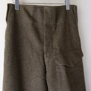 50s[ Canada army Vintage ] wool trousers pants / olive series / military England France Work 