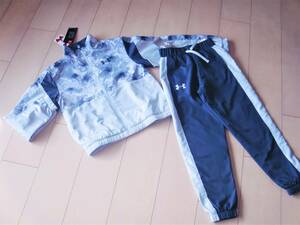 220305 new goods Under Armor design Zip up pants set YSM girls 130 2-2