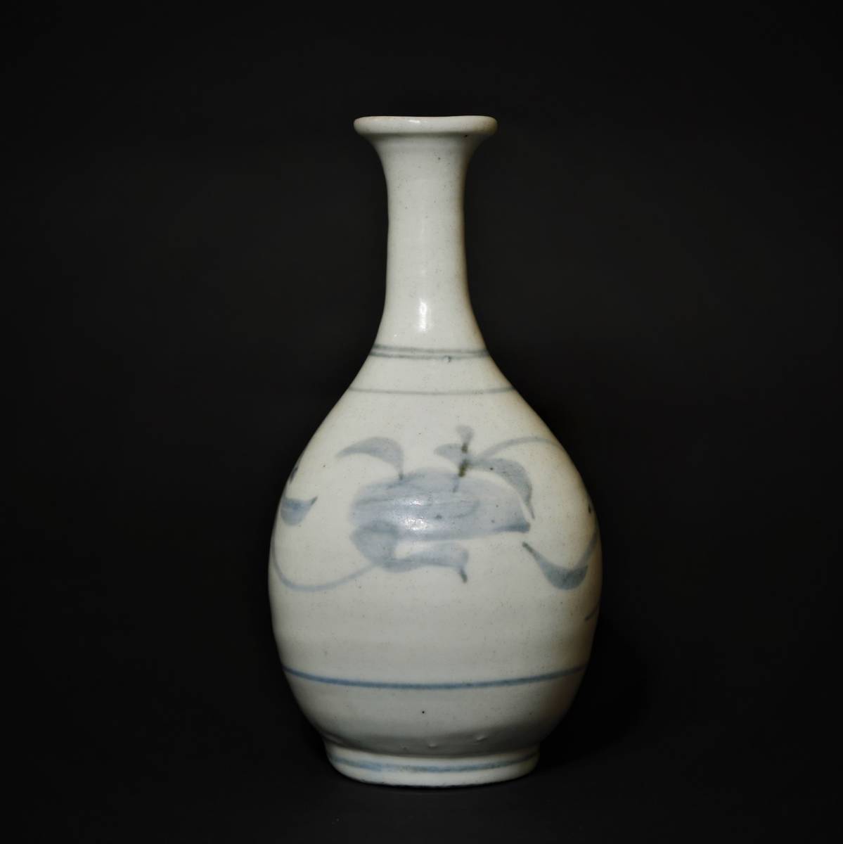 初期伊万里 瓢型青磁徳利 (難あり 参考品) 李朝 骨董品 花瓶 酒器 盆
