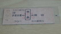 JR東海　B型硬券【飯田線】伊那本郷←飯島→田切　小　4-2.5_画像1