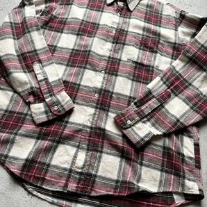 ☆★ 80s〜 USA製 LL.BEAN - PLAID FLANNEL SHIRT OLD VINTAGE アメリカ製 LLビーン ライトフランネルシャツ オールド ビンテージ ☆★の画像2