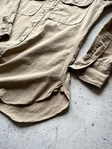 40s〜 US.ARMY / M-46 POPLIN COTTON KHAKI SHIRT MILITARY VINTAGE 米軍 コットンポプリン カーキシャツ オールド ミリタリー ビンテージ_画像7