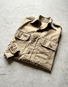 40s〜 US.ARMY / M-46 POPLIN COTTON KHAKI SHIRT MILITARY VINTAGE 米軍 コットンポプリン カーキシャツ オールド ミリタリー ビンテージ