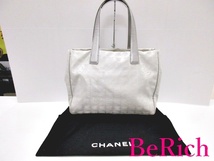 シャネル CHANEL ニュー トラベル ライン トート MM A15991 シルバー グレー ココ マーク CC ロゴ 鞄 【中古】【送料無料】 bk6819_画像7