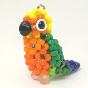 nanairo Mexico parakeet beads. small bird * atelier small bird shop san 3WAY( strap * earphone jack * fastener charm ) parakeet strap 7 color 