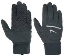 【既決USA】NIKE ・ ナイキ@完売【NIKE】ロゴ入ランニンググローブ【NIKE Men's Sphere Dri-FIT Running Gloves】Dark Grey x Silver @@XL _画像2