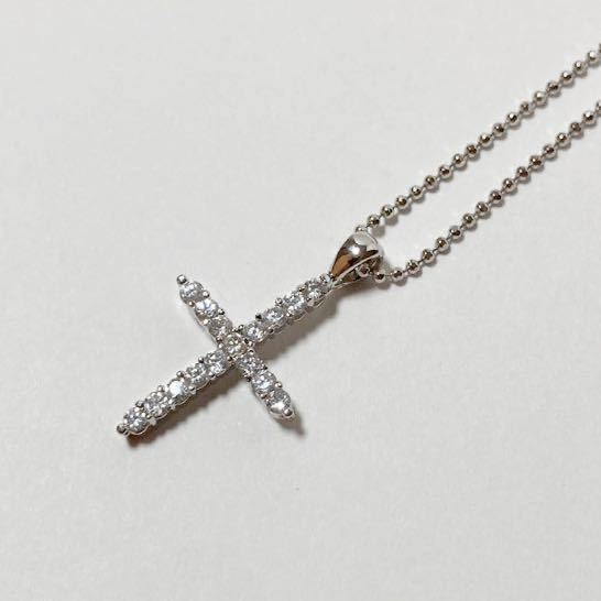CZ 14金 )クロス 14K クロスジルコニアペンダント 十字架 ネックレス 14?Kローズゴールドエレガントキュービックジルコニア(