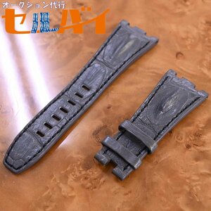  genuine article finest quality goods Audemars Piguet genuine products Royal oak offshore crocodile leather belt 28mm width wristwatch for black ko watch band 