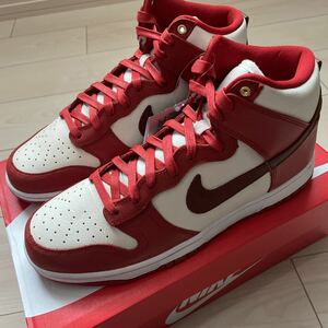 NIKE WMNS DUNK HIGH LXX 28.0cm Cinnabar 新品未使用タグ付き SNKRS購入 JORDAN ナイキ スニーカー ダンク ジョーダン エアフォースワン