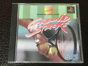 ★ 送料無料 PS1 テニスゲーム ★ グランド・ストローク DOUBLE PLAY ADVANCED TENNIS GAME GROUND STROKE 動作確認済 説明書付き ★