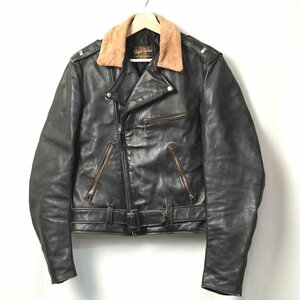 30s40s50s ビンテージ BUCO ブコ ブーコ レザー ジャケット ダブル ライダース JKT 黒 40