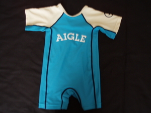 AIGLE 　エーグル　水着　超美品　白/水色　サイズ90　日本製