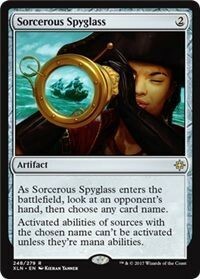 え銀 魔術遠眼鏡 1枚（4枚在庫s 英 良品 XLN）/Sorcerous Spyglass（MTG /イクサラン/Ixalan/）