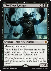 え黒 凶兆艦隊の荒廃者 1枚（4枚在庫s 英 良品 XLN）/Dire Fleet Ravager（MTG /イクサラン/Ixalan/）