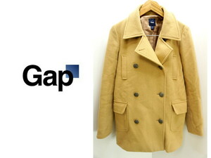 GAP ☆ ギャップ ベージュ ウール メルトン ピーコート ショートトレンチ Sサイズ 女性らしい万能コート♪ 普段使いからオフィスまで◎●E