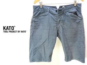 #3237●KATO' カトー PANTS グレーシンプルショートパンツL