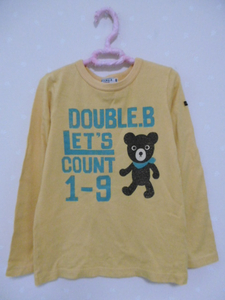 ё Miki House double B ё long sleeve T shirt #130cm# yellow 