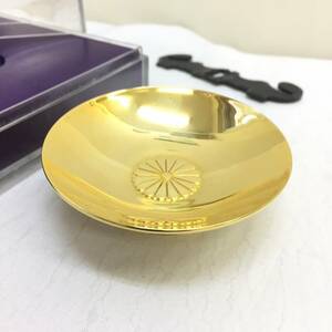 [ gold cup ]24K GP.. .. Gold color box attaching antique brilliant Japanese style 