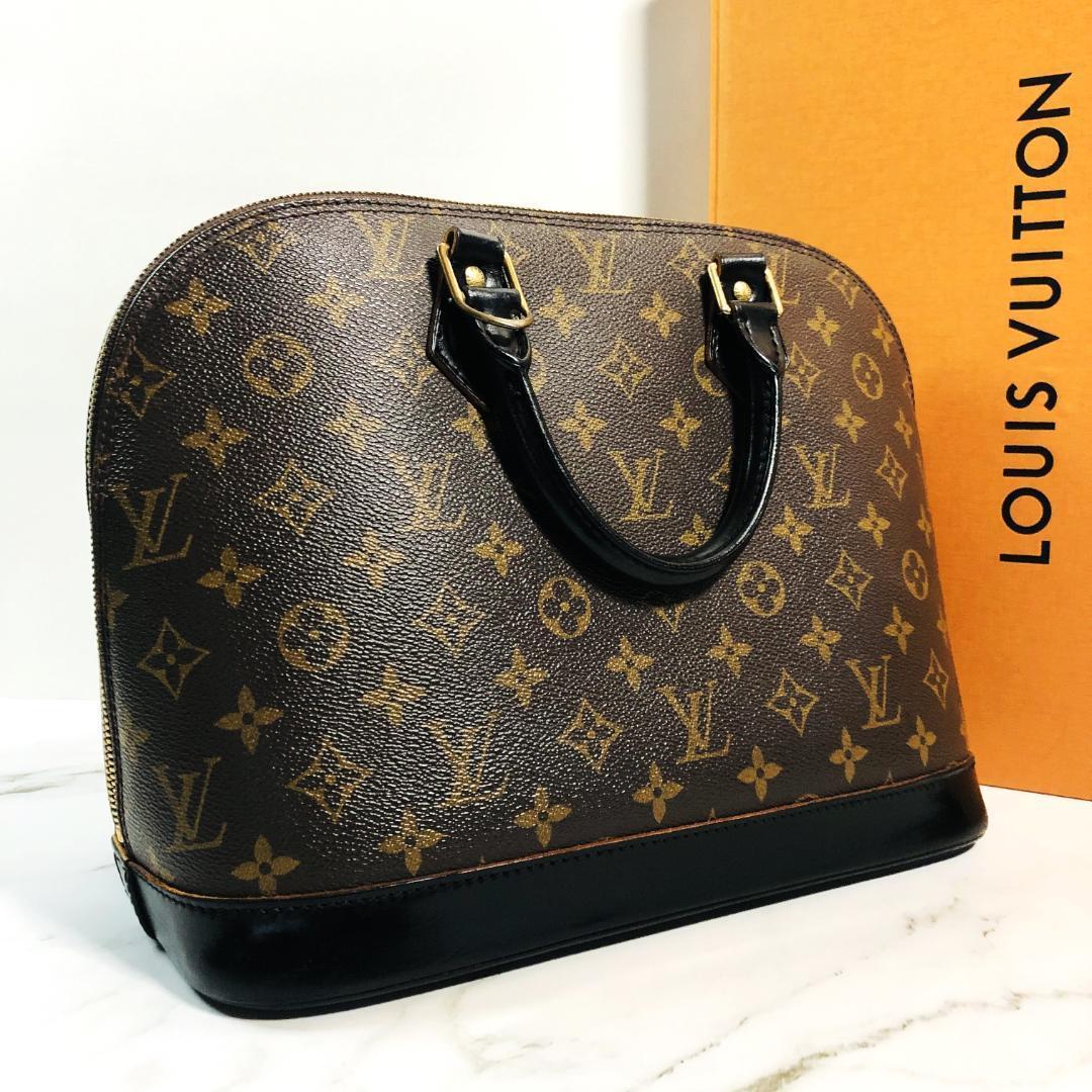 ルイヴィトン Louis Vuitton モノグラム アルマ ハンドバッグ ヌメ革黒 新しい到着 【人気】ルイヴィトン モノグラム アルマ レザー ハンドバッグ ハンドバッグ