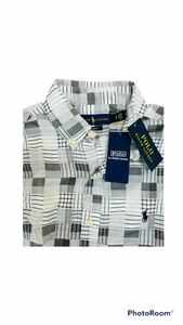 週末セール新品POLO Ralph LaurenのスリムフィットS/Pサイズシャツ日本未発売ボタンダウン長袖シャツUSA限定