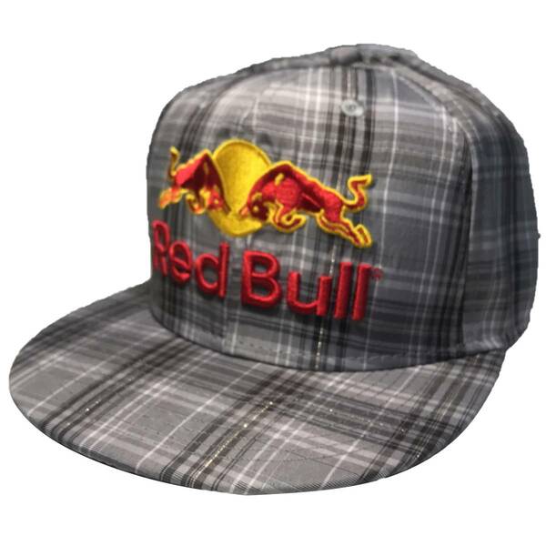 Red Bull レッドブル ブランドロゴ チェック柄 ベースボールキャップ (7 1/8 約56cm) [並行輸入品]