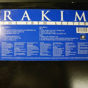 アナログ ● 輸入盤～Rakim The 18th Letter レーベル: Universal Records U2-53113～2LP