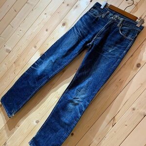 [KWT2582] SKULLJEANS ダメージジーンズ レディース ネイビー 27 コン