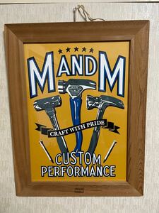 M&M custom performanceエムアンドエム　ポスター入り木製額