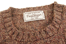美品 スコットランド製 ポールスチュアート Paul Stuart アルパカ混 リブ編み ウールニットセーター ミックスカラー/L程度 オーバーサイズ_画像3